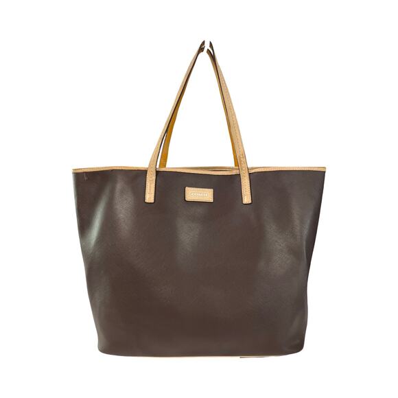 Coach Metro Tote F24341 Brown PVC Leather Trim Shoulder Bag Missing Hangtag - Picture 1 of 16